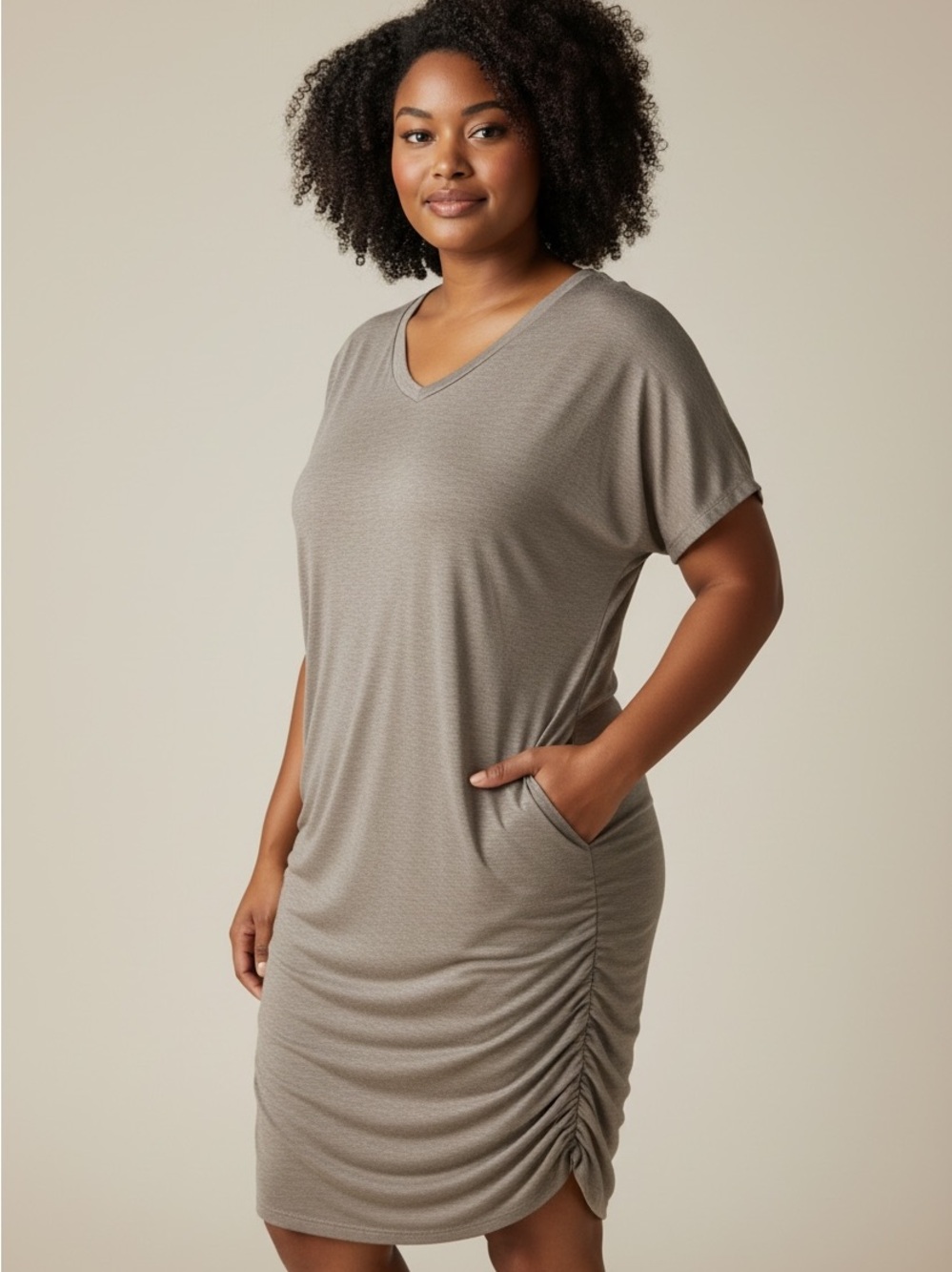 Women's Made by Johnny Gray V- Neck Tunic Top Size Xl